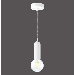 Weiße Just Light Pendelleuchte Turn me, 1-flammig, im Retro-Design mit E27 Fassung.