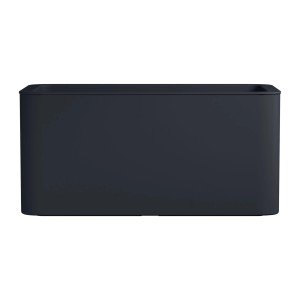 Grauer Florus Pflanzkübel Jive Terrasse, 78x39cm, aus Kunststoff mit Wasserreservoir.