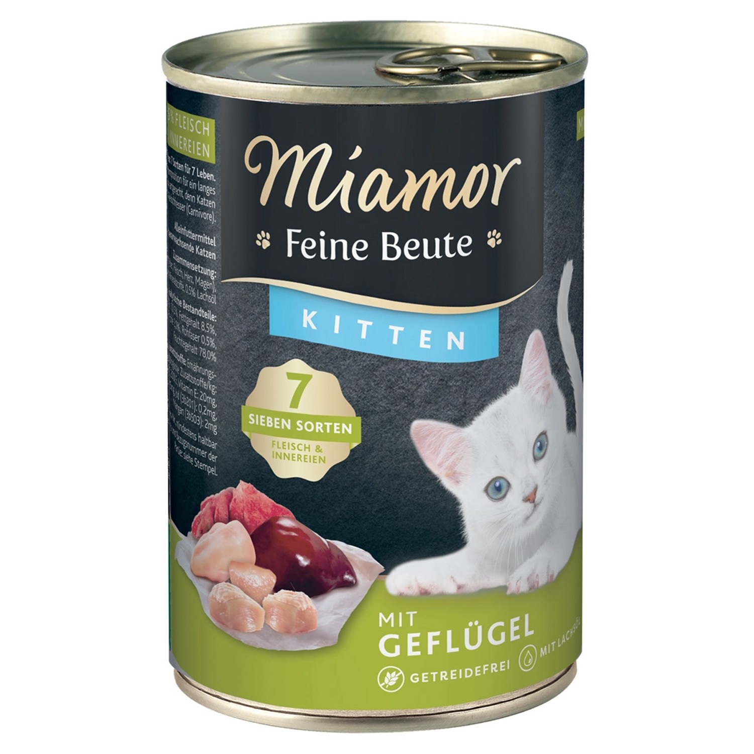 Miamor Feine Beute Kitten Nassfutter - 65% Fleischanteil Mit Huhn & Lachs, 12x185g