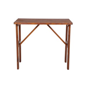 Brauner Fun Star Bartisch Tessin aus Kiefernholz, 125x78,5x108cm, ideal für Garten und Terrasse.