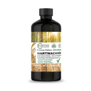Flasche Contura Hartwachsöl Colorline Frost White für Holz, Parkett und Möbel.
