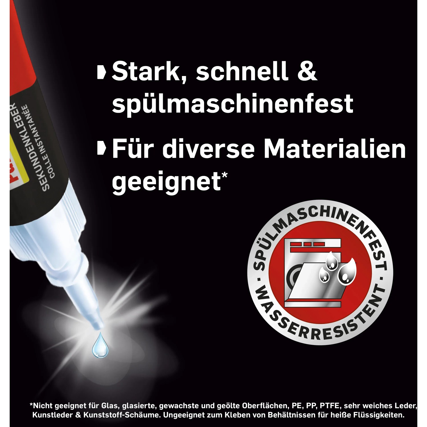 Pattex Sekundenkleber Flüssig, 3g Tube für schnelle Reparaturen im Haushalt & Werkstatt.