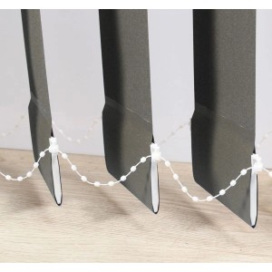 Schwarze Avosdim Lamellenhalter für 89 mm Lamellenvorhänge.