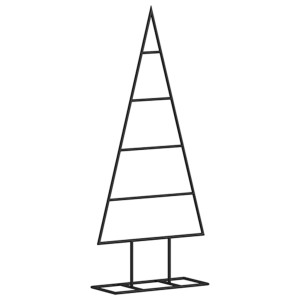 Schwarzer Metall-Weihnachtsbaum (60 cm) zum Selbstdekorieren, moderner Look.
