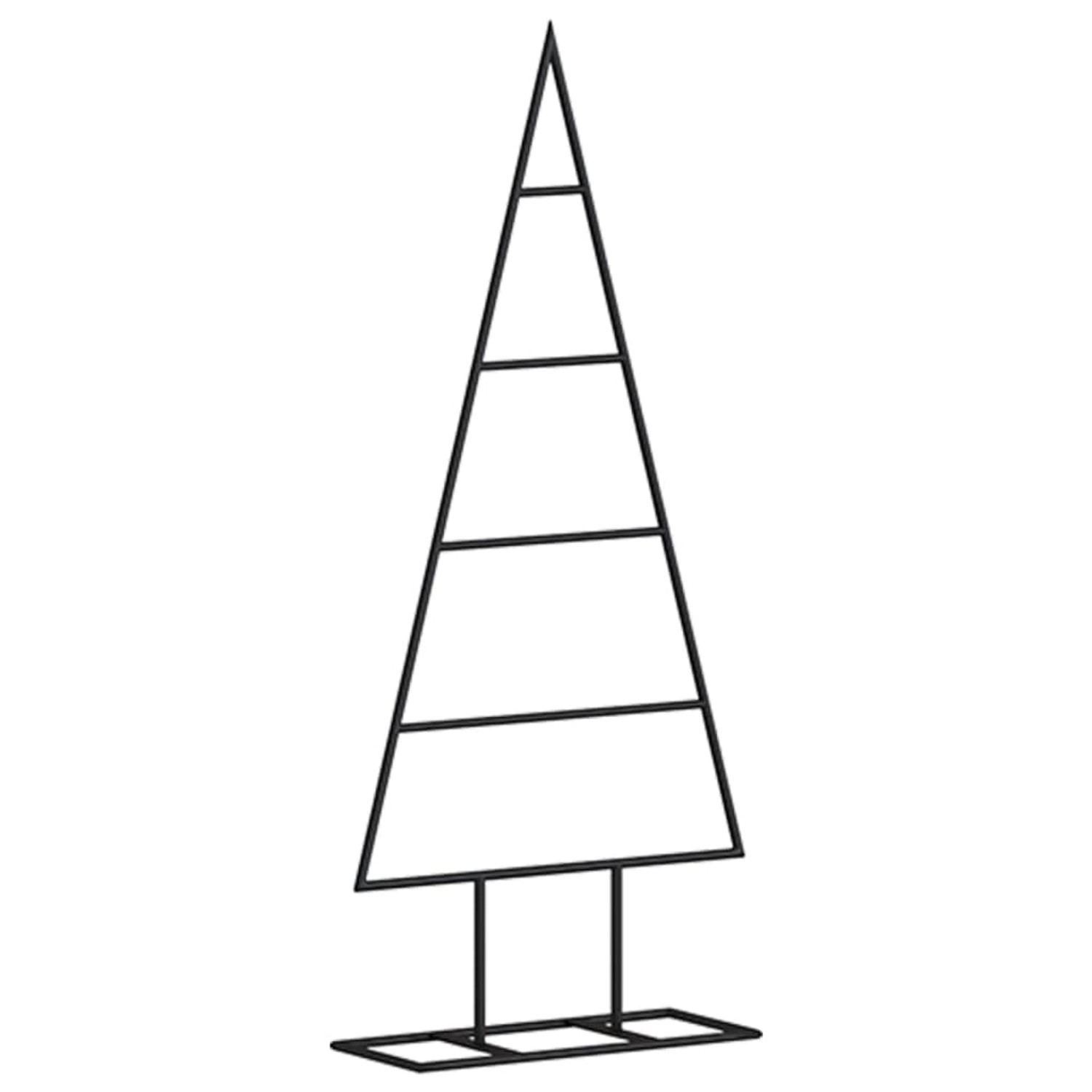 Schwarzer Metall-Weihnachtsbaum (60 cm) zum Selbstdekorieren, moderner Look.