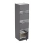 OPTIFIT Wäscheschrank Kiel420, anthrazit matt, mit Fächern für Wäschekörbe. Hauswirtschaftsraummöbel.