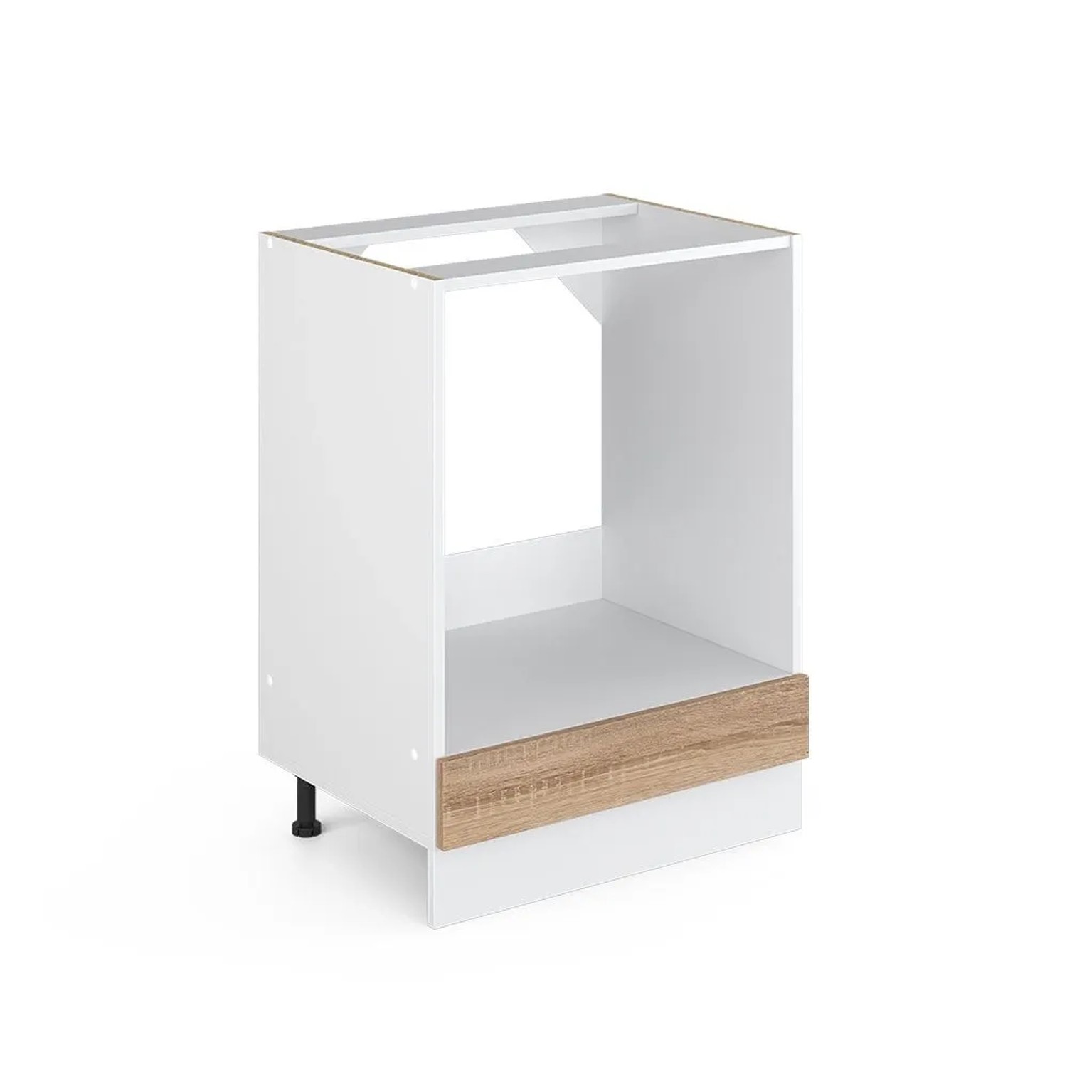 Vicco Herdumbauschrank R-Line Herdschrank Sonoma Weiß 60 cm ohne Arbeitsplatte