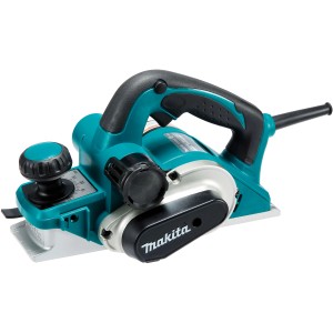 Makita Falzhobel KP0810CJ, 82 mm Hobelbreite, blau-schwarzes Gehäuse.
