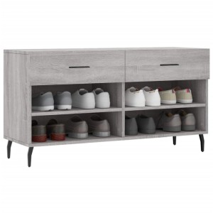 vidaXL Schuhbank Grau Sonoma 102x35x55 cm Holzwerkstoff 829762