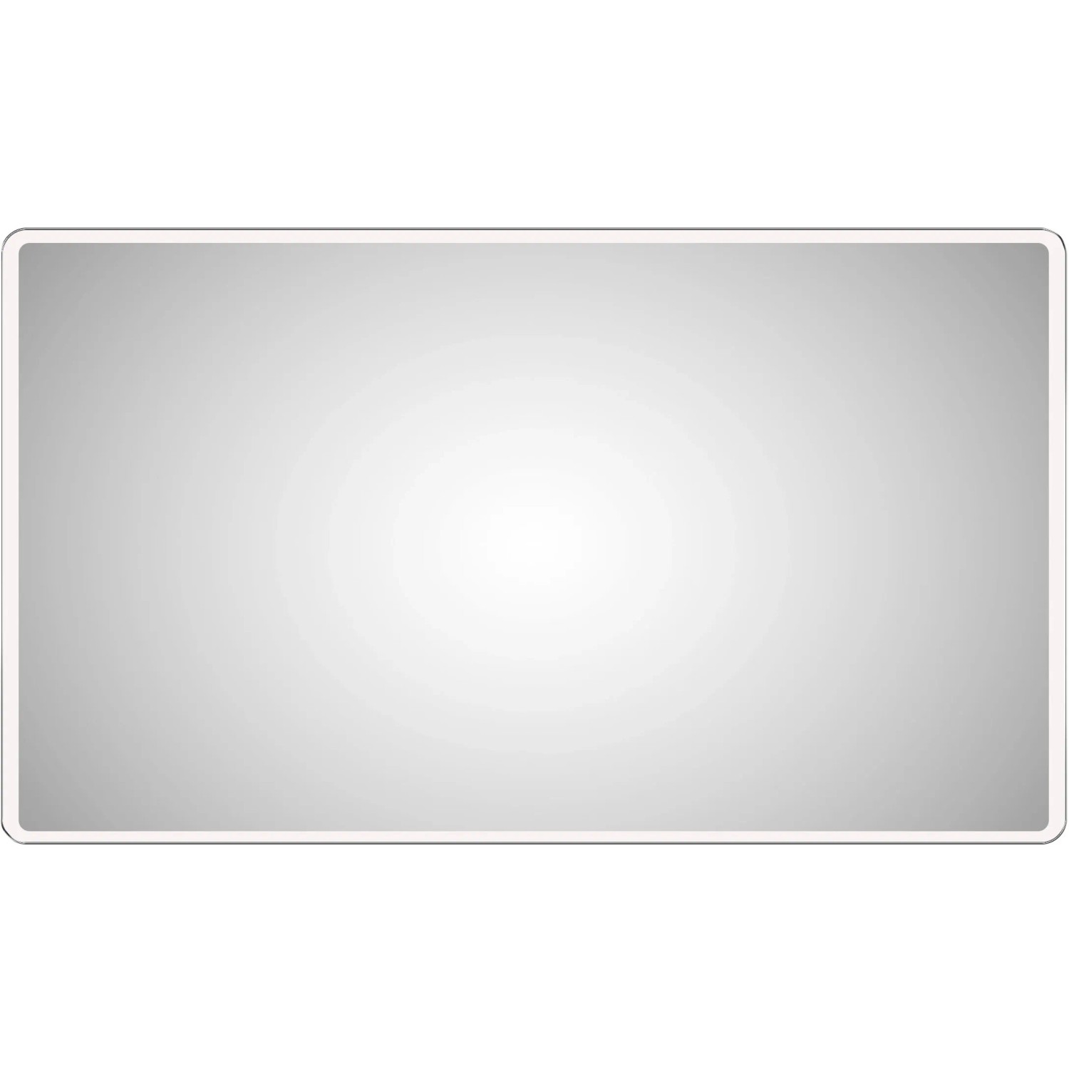 DSK Design LED-Lichtspiegel Silver Rio, 120x70 cm, mit Aluminiumrahmen und LED-Beleuchtung.