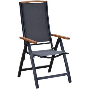 Merxx Klappsessel aus der Gartenmöbelset Siena Serie mit Akazienholz Armlehnen.