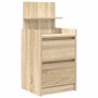 vidaXL Nachttisch mit 2 Schubladen Sonoma-Eiche 38x34x80 cm 861359