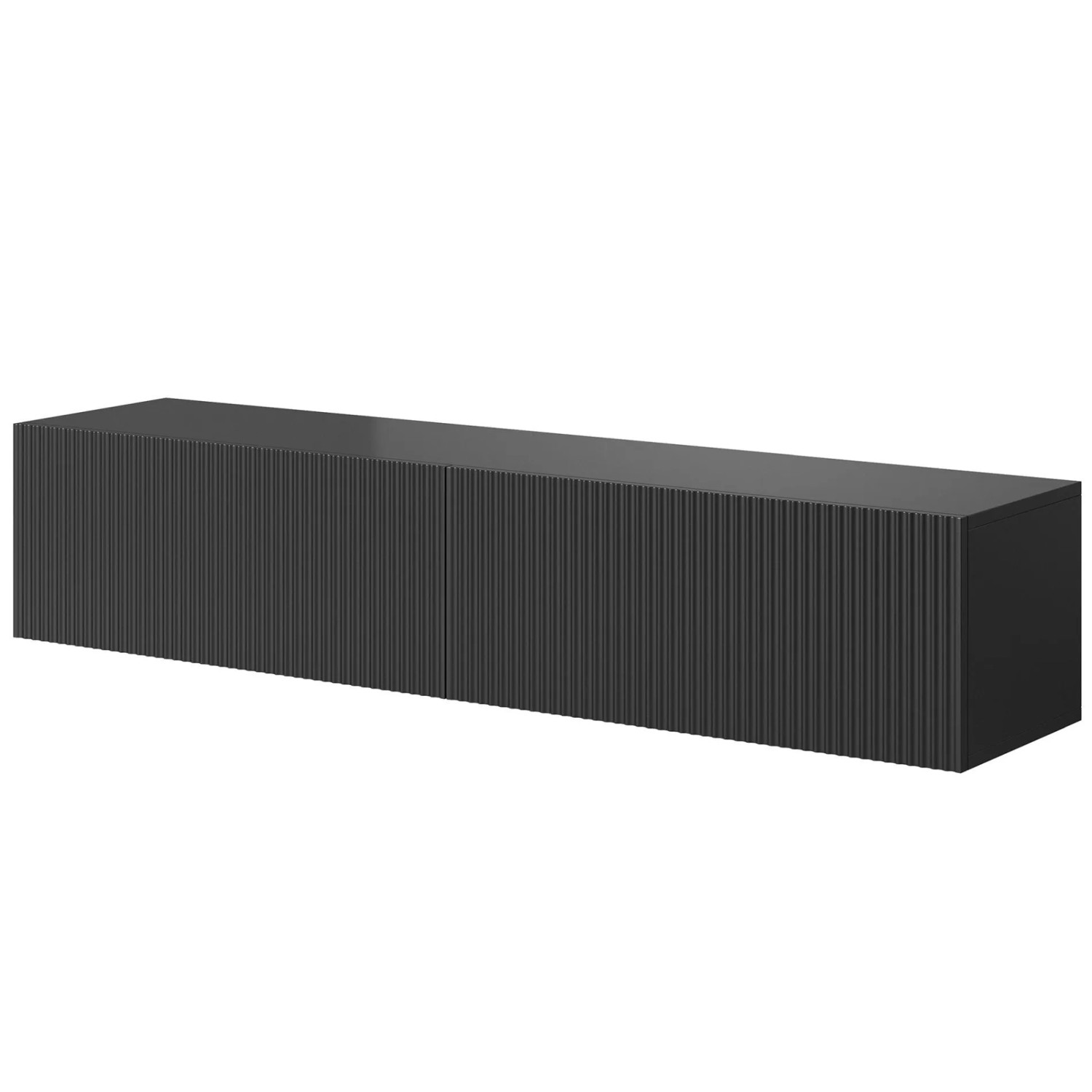Selsey TV-Hängeboard Veldio mit Lamellenfront 140 cm Schwarz