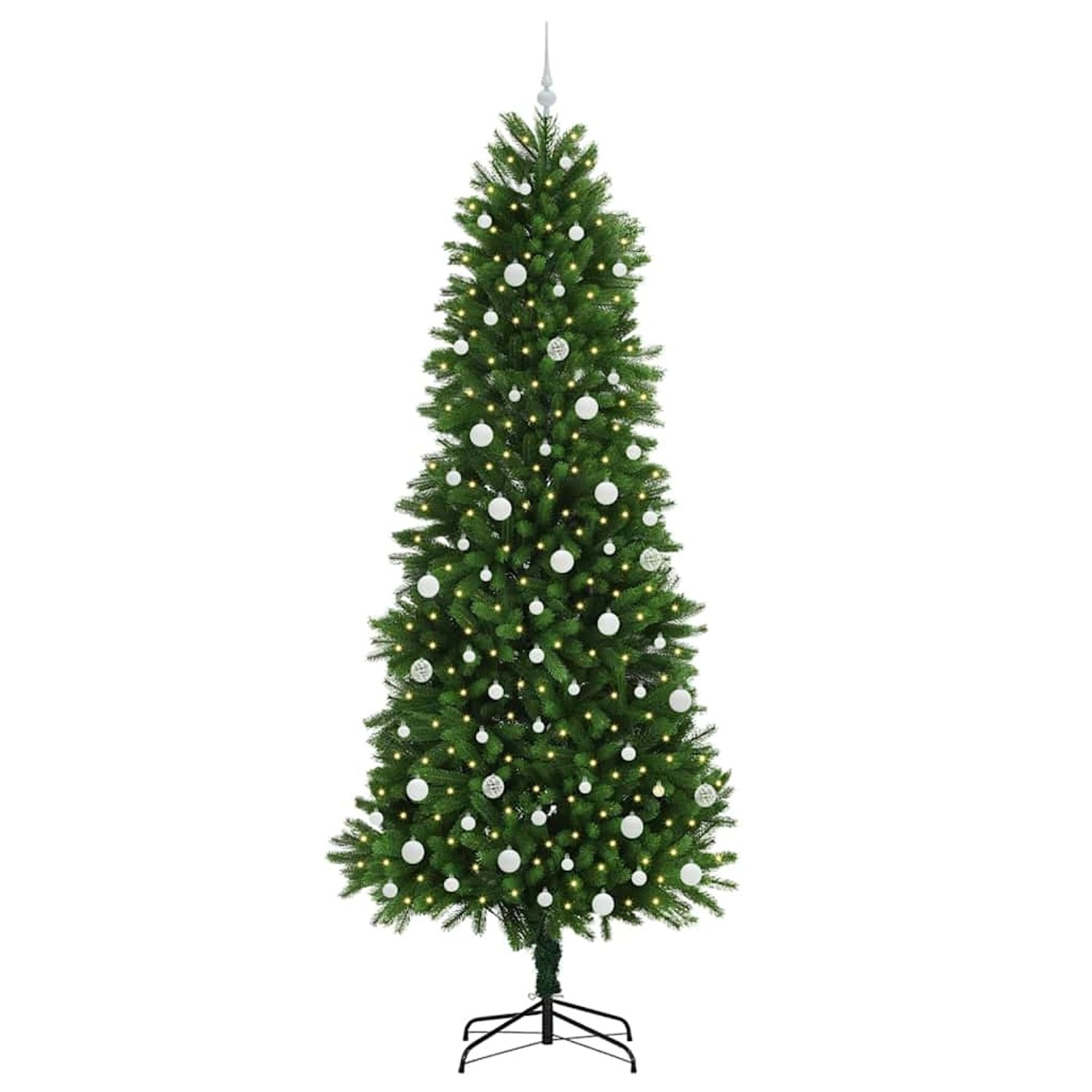 vidaXL Weihnachtsbaum mit 300 LEDs mit Ständer Grün 240 cm PE 3396352