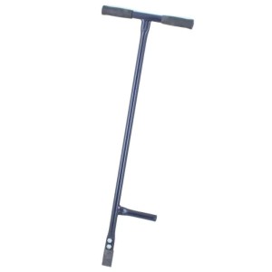 D&O Richteisen für Pflastersteine mit Fußtritt und Gummigriffen.