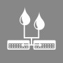 Symbol für wasserdurchlässige Pflastersteine, geeignet für Diephaus Rona Quarzit.