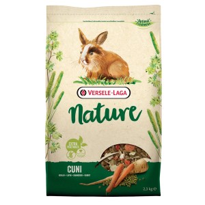 Versele-Laga Cuni Nature Kaninchenfutter, 2,3kg Packung mit Gemüse und Gräsern.