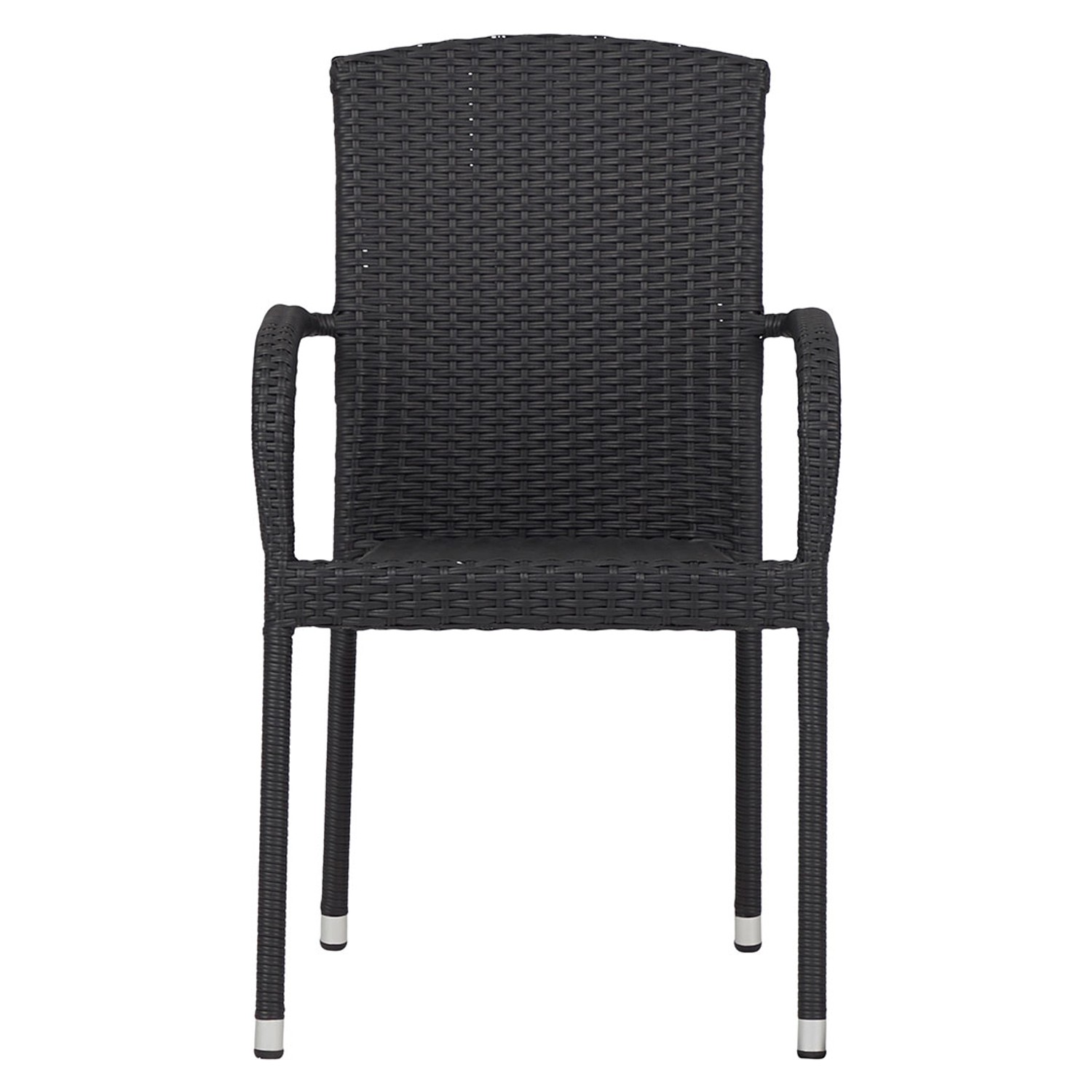 ebuy24 Anita Gartenstuhl Polyrattan Stapelbar Schwarz günstig online kaufen