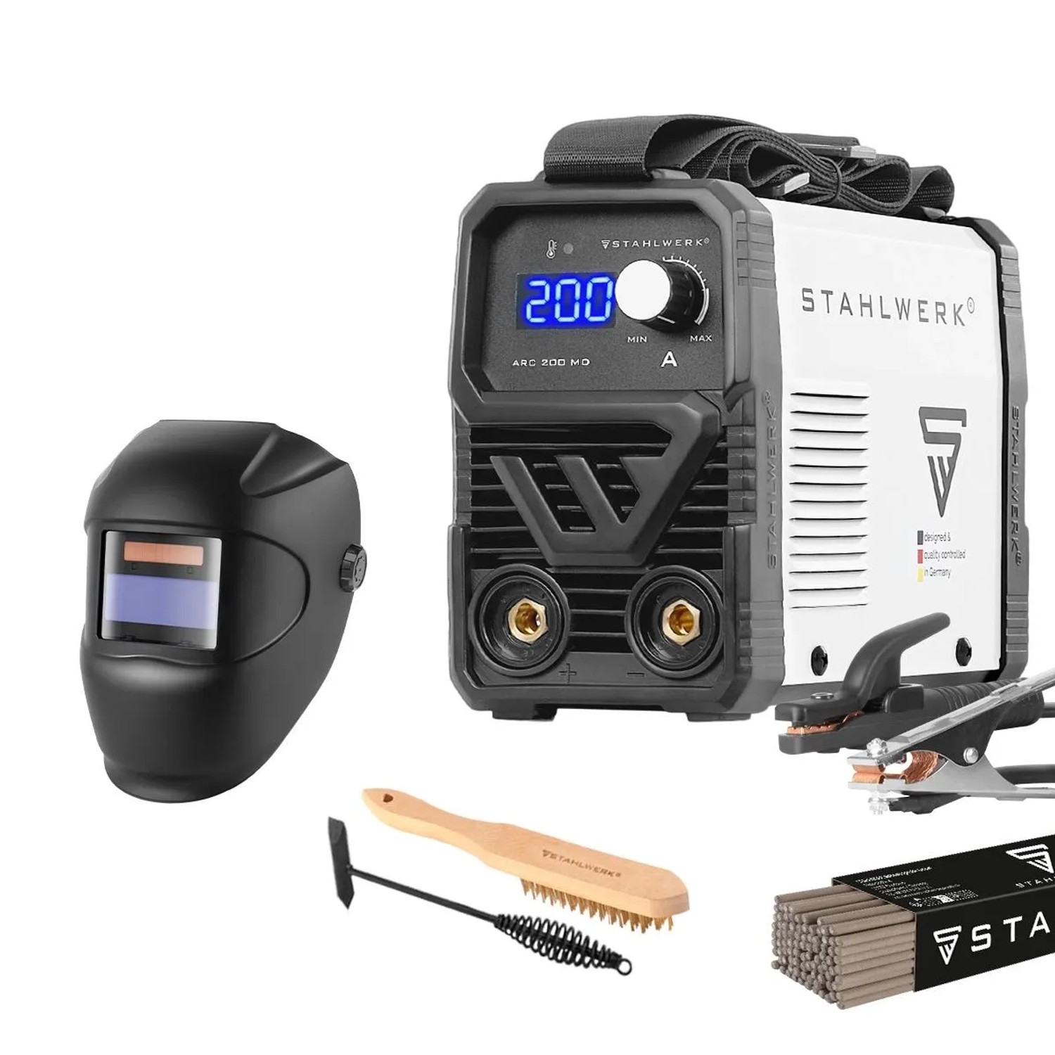 STAHLWERK Schweißgerät ARC 200 MD DC Vollausstattung