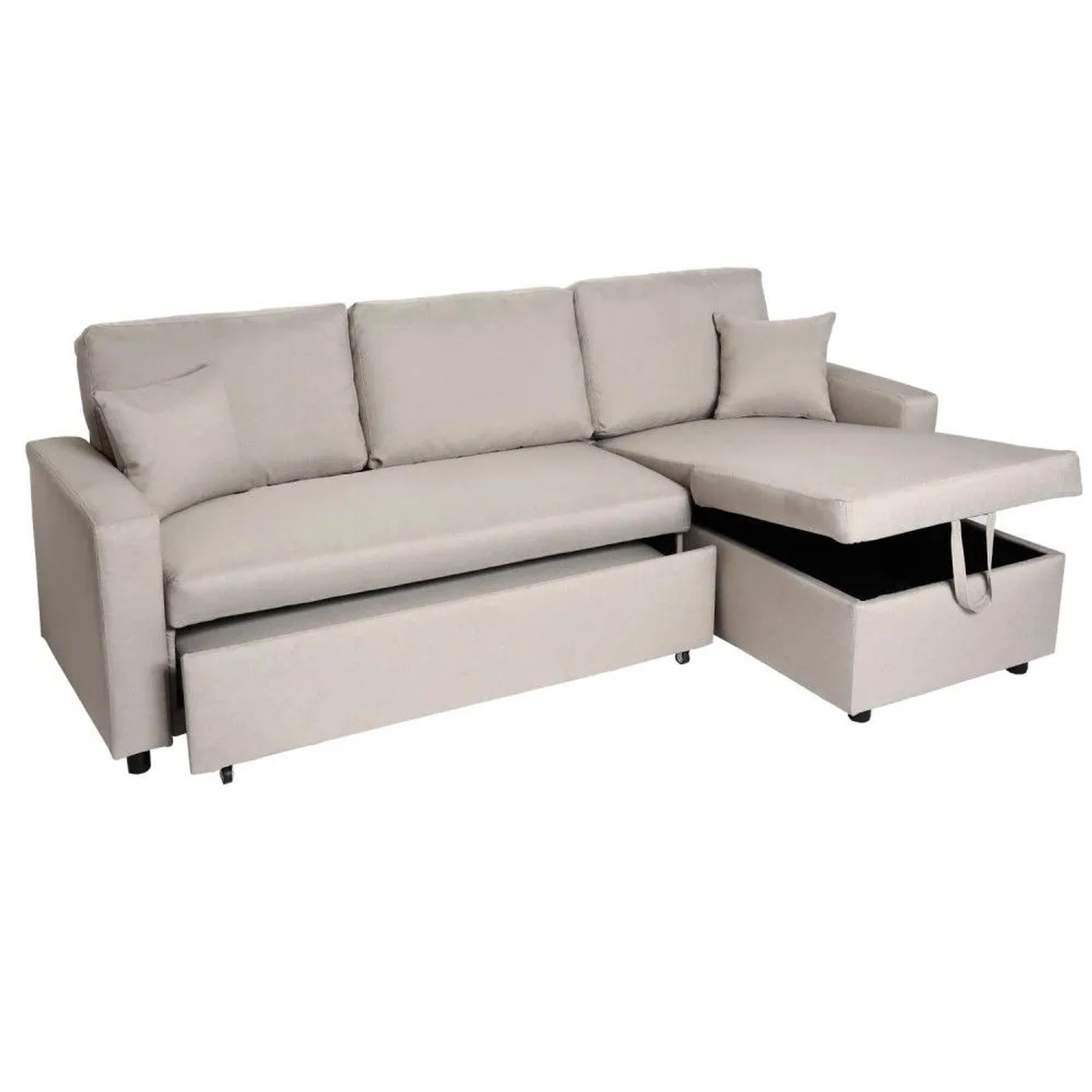 MCW Ecksofa mit Bettkasten L17 Beige
