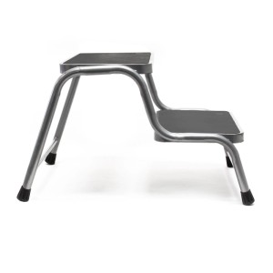 Wiltec Doppeltrittstufe Stahl 150Kg 2 Stufen Trittleiter Trittstufe Camping