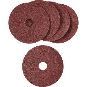 LUX Fiberscheiben Classic, 5 Stück, Ø 115 mm, Körnung 60, für Winkelschleifer.