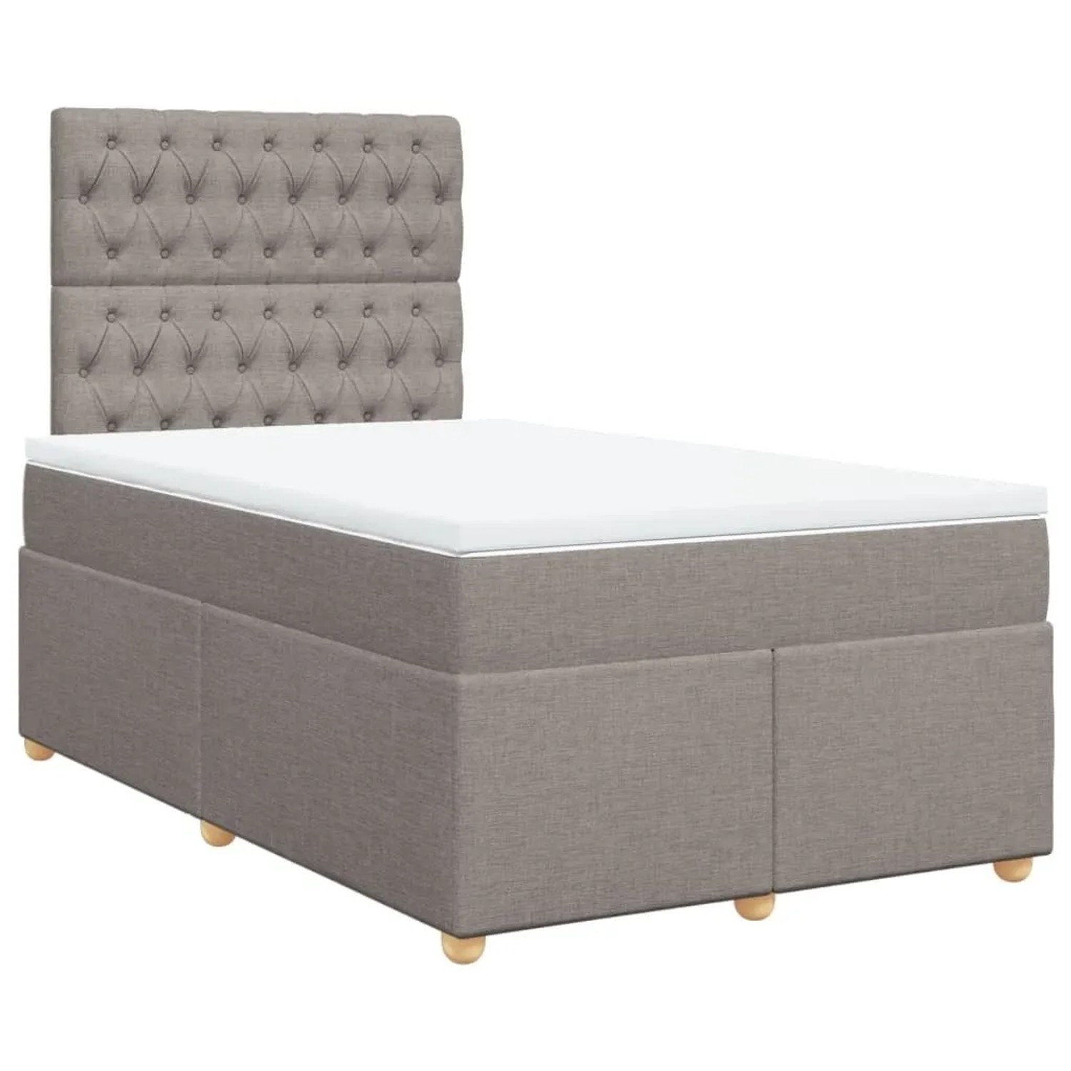 vidaXL Boxspringbett mit Matratze Taupe 120x200 cm Stoff 3291258 günstig online kaufen