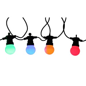 Globo LED-Lichterkette, 12,5 m, mit bunten Leuchtmitteln für den Außenbereich.