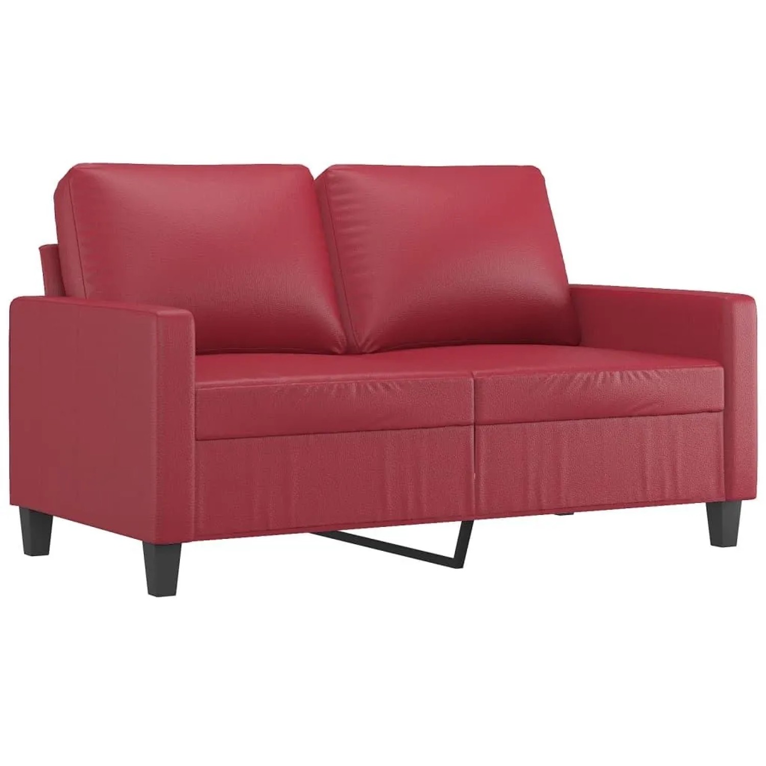 vidaXL 2-Sitzer-Sofa Weinrot 120 cm Kunstleder 359135 günstig online kaufen