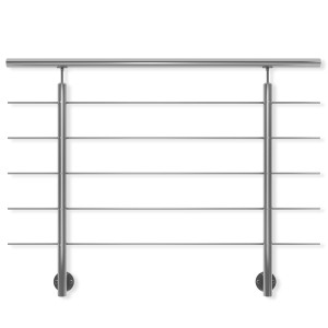 Dolle Edelstahl Geländer-Set 150cm für Wandmontage, Treppen- oder Balkongeländer.