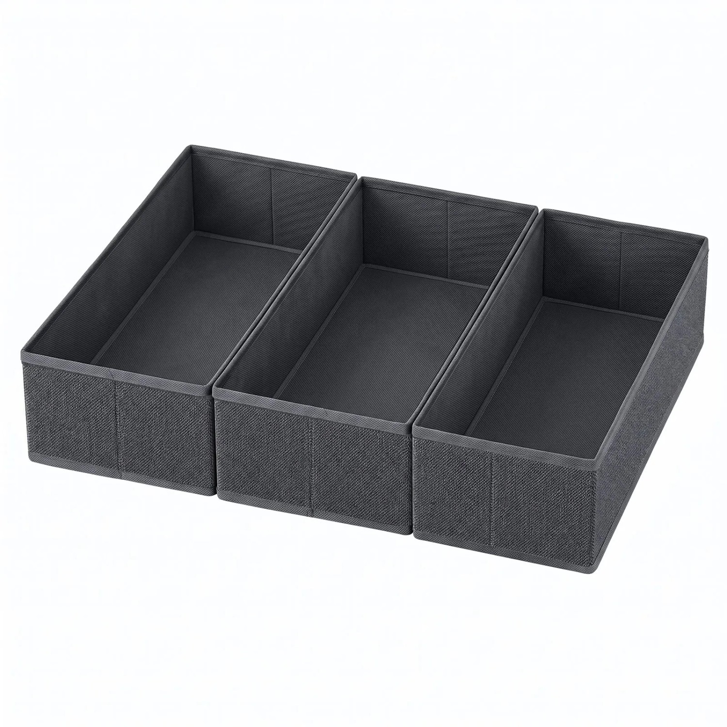 Sekey Aufbewahrungsbox Schubladen Organizer aus Vliesstoff Faltbare Stoffboxen 3er Set 2 Größen für PAX 75 ohne Trennfächer für Kleidung
