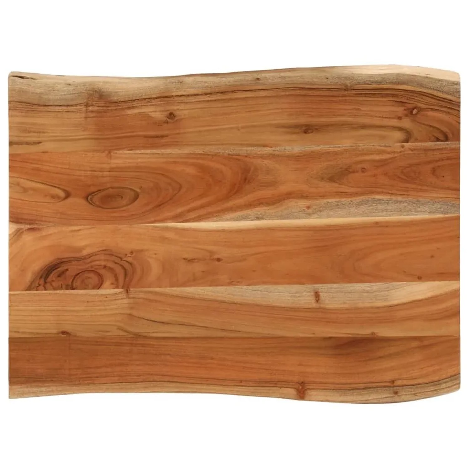 vidaXL Tischplatte 80x60x3,8 cm Rechteckig Massivholz Akazie Baumkante 370644