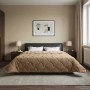 vidaXL Winterbettdecke Taupe 220 x 260 cm Mikrofaser und Teddy-Fleece 42026359_4