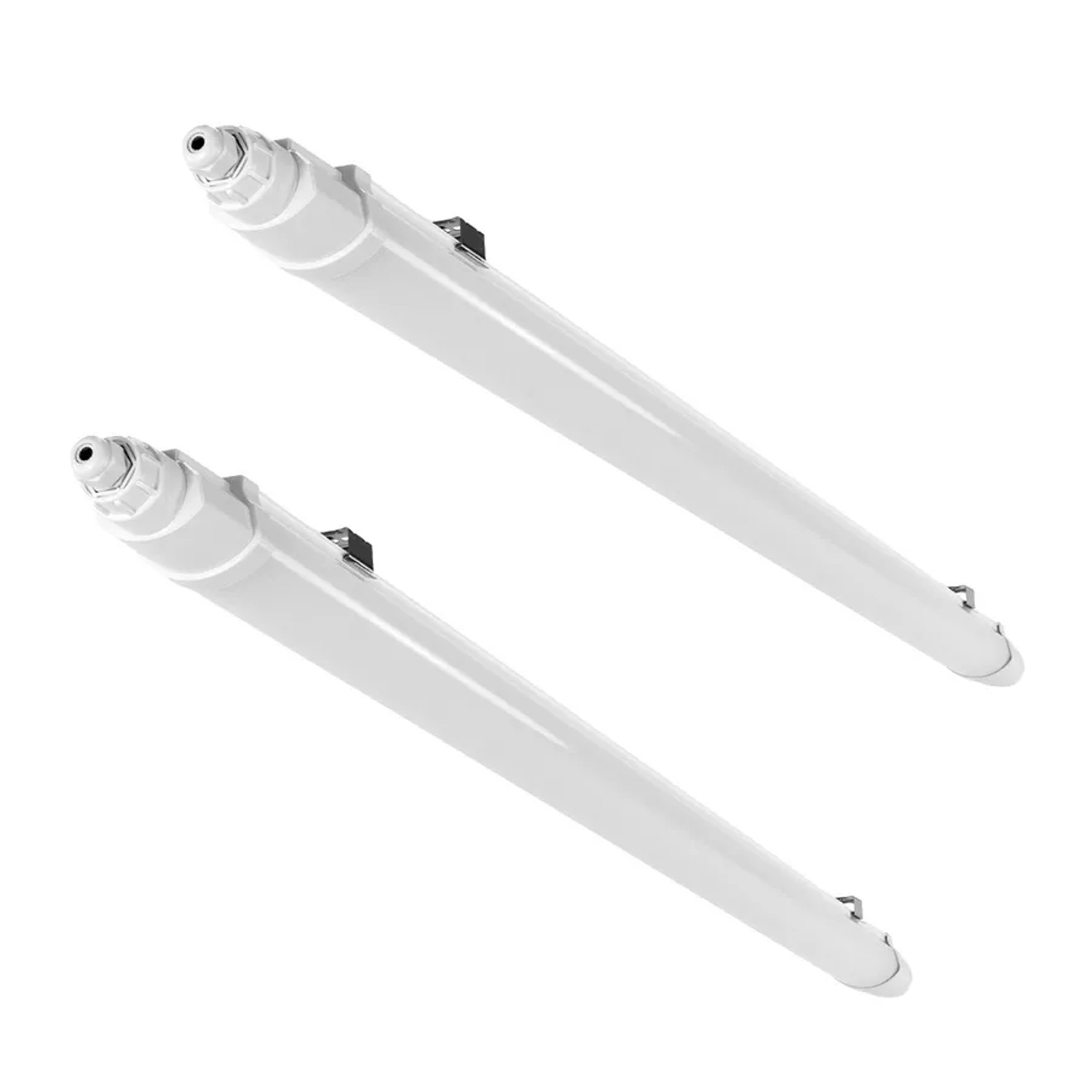 LUXULA 2er-Set LED Feuchtraumleuchte 60cm 18W 2160lm 4000K IP65 IK06 Durchschleifbar Fast Connector