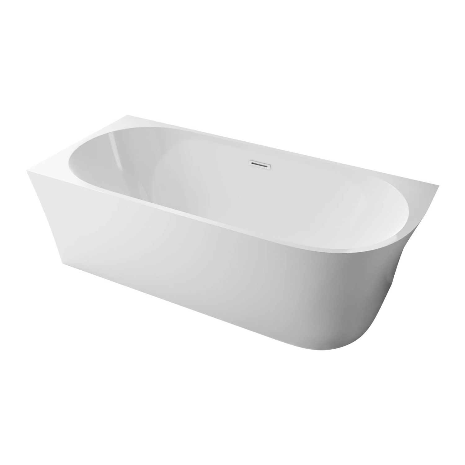 Bernstein Freistehende Badewanne NOVA CORNER Acryl Weiß Glänzend 170x78 Ein günstig online kaufen
