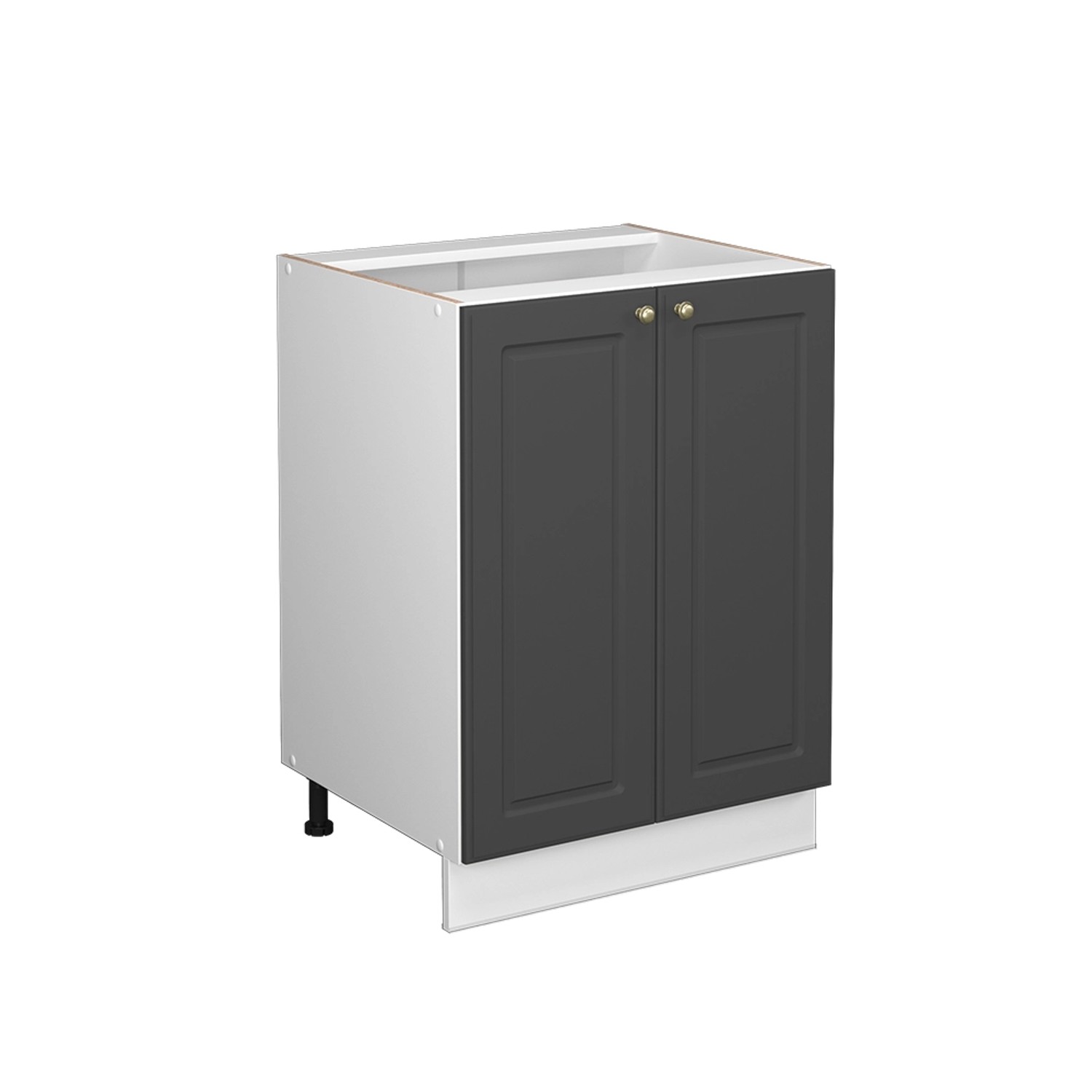 Vicco Midischrank Fame-Line Anthrazit-Gold/Weiß 60 x 82 cm ohne Arbeitsplatte