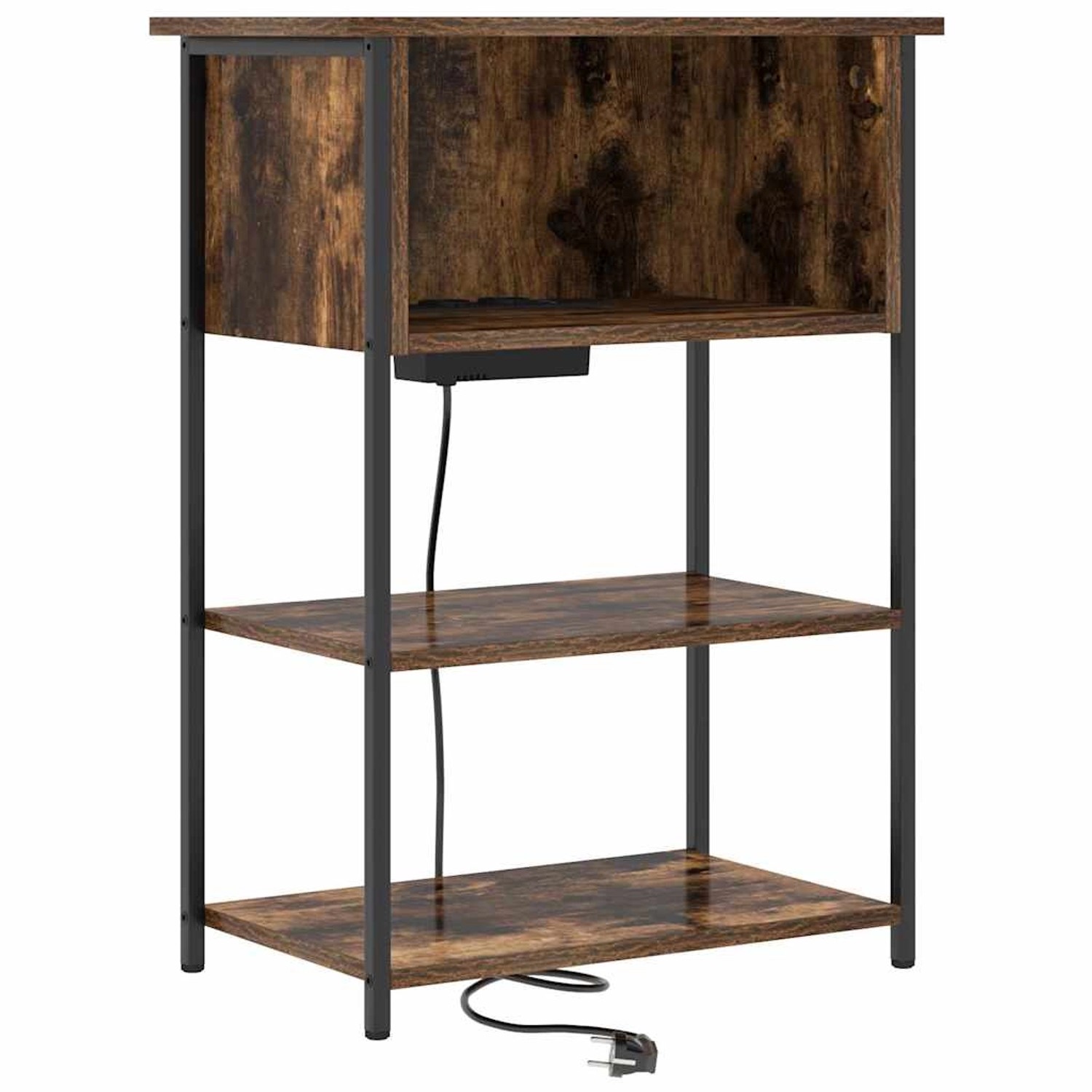 vidaXL Nachttisch Räuchereiche 55 x 31 x 76 cm Holzwerkstoff 859502 günstig online kaufen