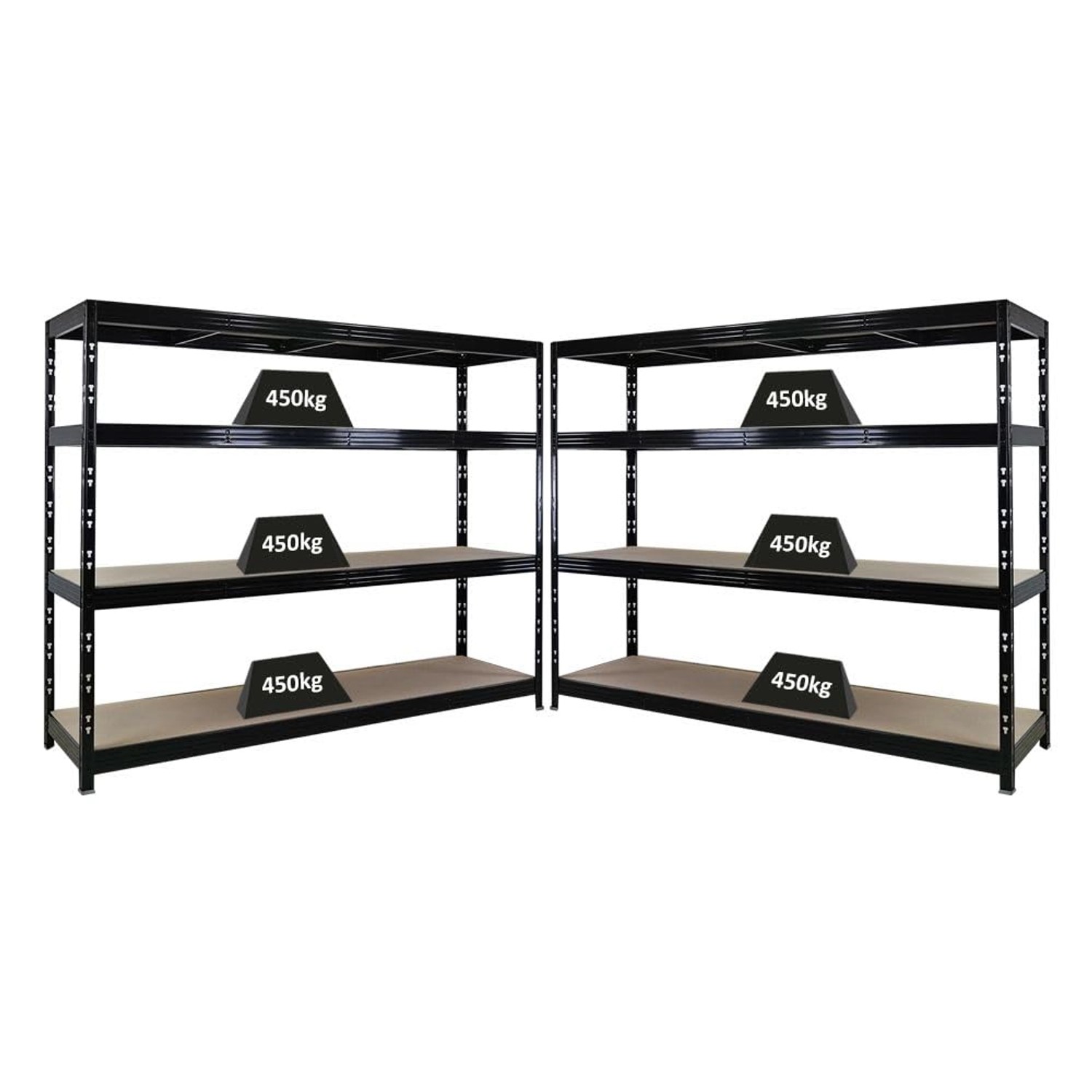 PROREGAL Mega Deal 2x Profi Schwerlastregal Rhino HxBxT 180x240x60cm 4 Span günstig online kaufen