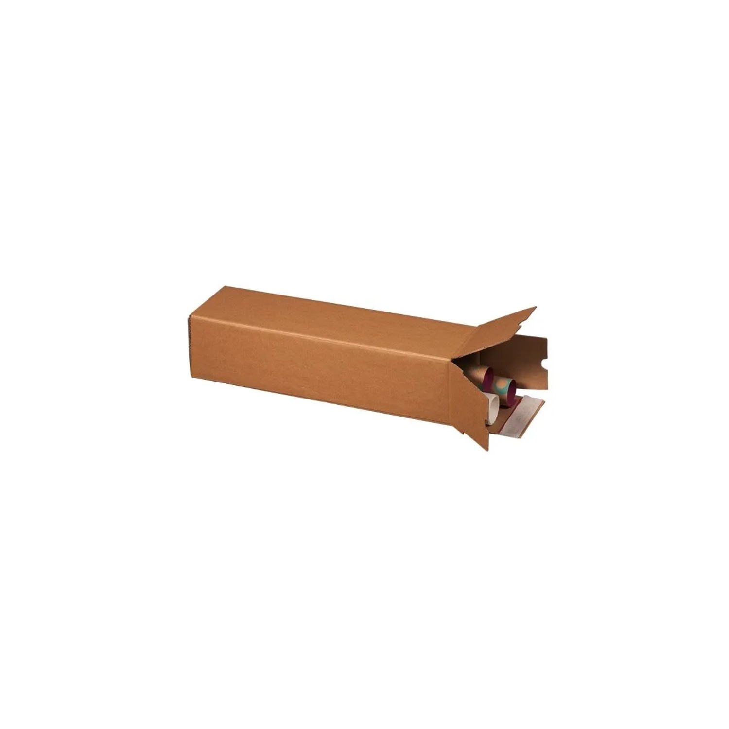 PROREGAL Mega Deal 100x Plan-Box DIN A2 LxBxH 435x105x105mm Verlängerbar mit Teleskophülle mit Doppelter Selbstklebeverschluss & Aufreißfaden Braun