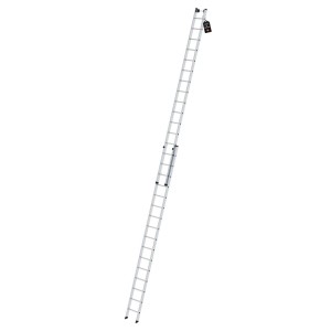 PROREGAL Sprossen-Schiebeleiter, 2-teilig, 2x16 Sprossen, aus Aluminium. Leiter für hohe Reichweiten.