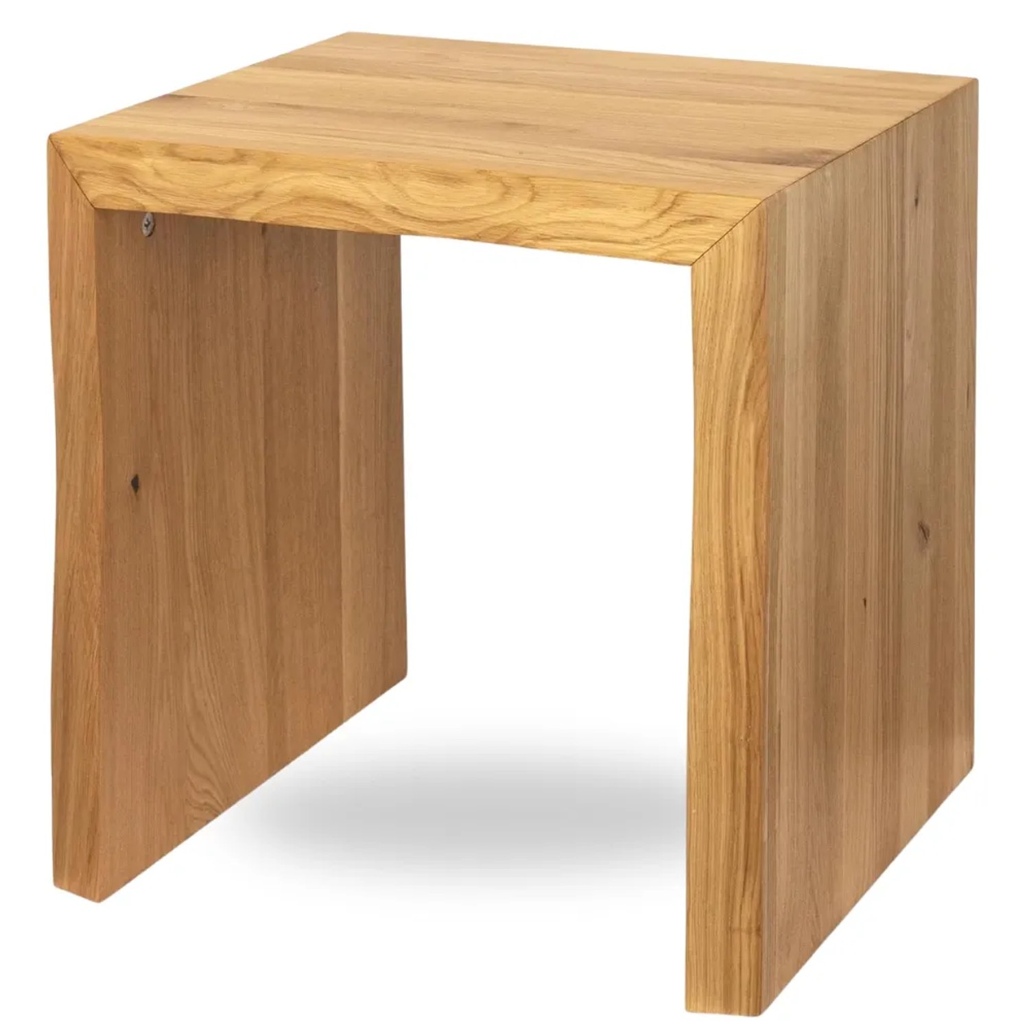 DELUKE Holzbank Sitzbank EGON Eiche Massiv mit Baumkante Eichenbank Esszimmer Flur Garderobe Schlafzimmer 40x40x45cm