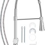 baliv Küchenarmatur KI-1170 Chrom, Einhebelmischer mit flexiblem Schlauch und Zubehör.
