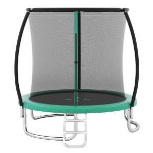 Costway Trampolin Outdoor Ø244 cm mit Metallrahmen für Kinder Grün