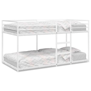 vidaXL Etagenbett ohne Matratze Weiß 75x190 cm Stahl 4019881