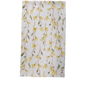 Beiger Tischläufer mit Forsythien-Motiv, 40x140 cm, von Boltze Home.