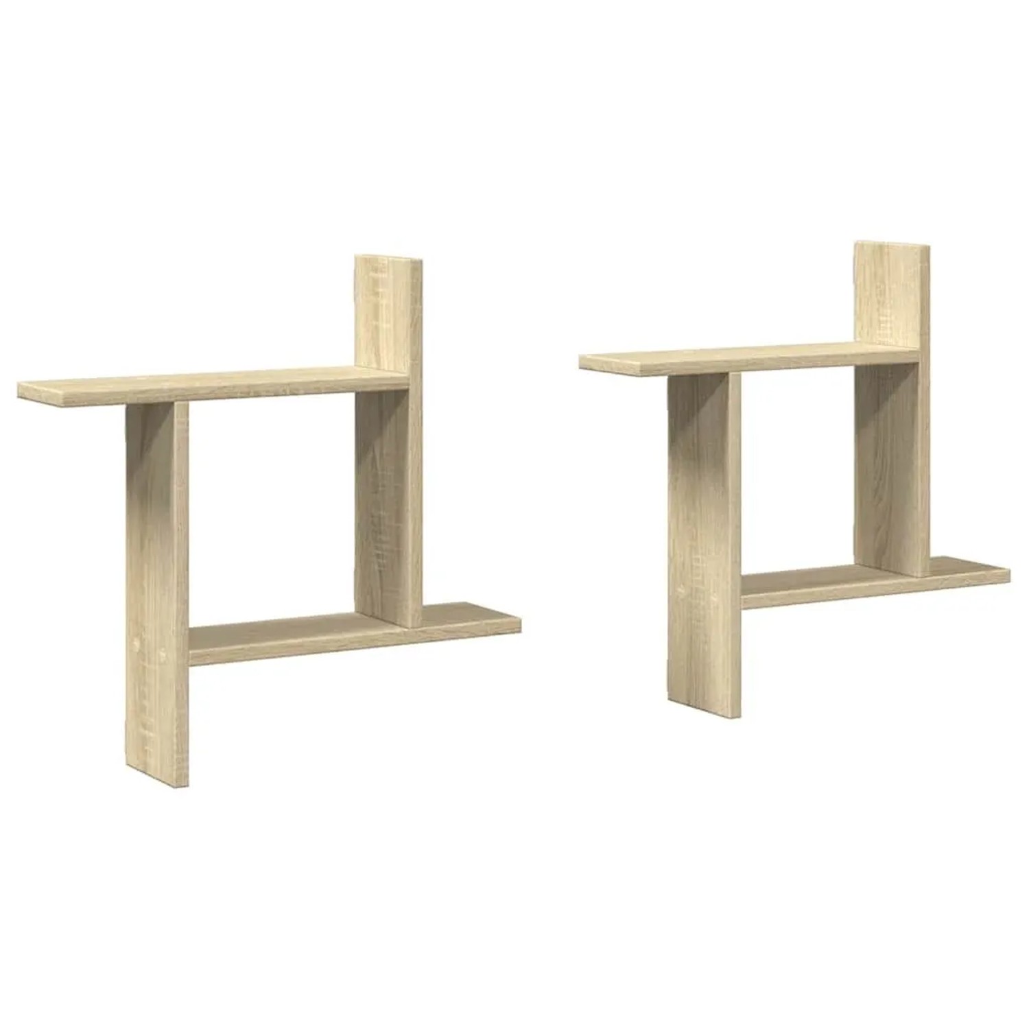 vidaXL Wandregale 2 Stk Sonoma-Eiche 50x12x50 cm Holzwerkstoff 853256