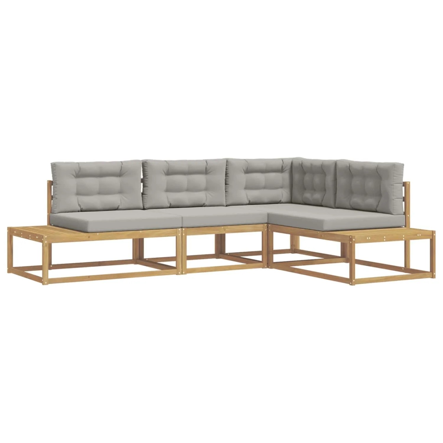 vidaXL Outdoor-Sofagarnitur Weiß 277,5 x 198,5 x 73 cm Polyester 3387000