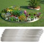 OK-Living Rasenkante Silber, 15m Beetumrandung aus Metall für den Garten.