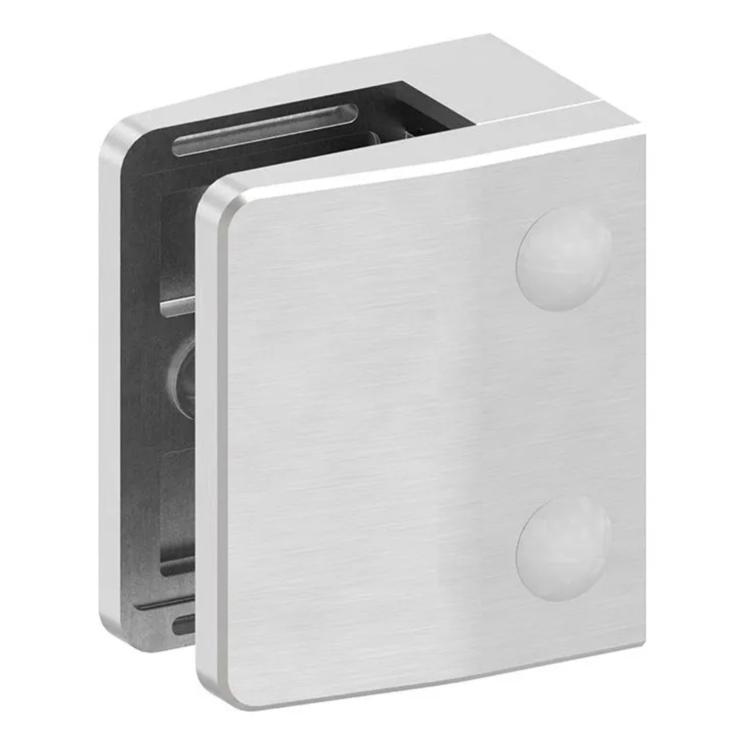 FeNau Glasklemme V2A 55 X 65 X 37 mm Gerade Eckig Mit AbZ