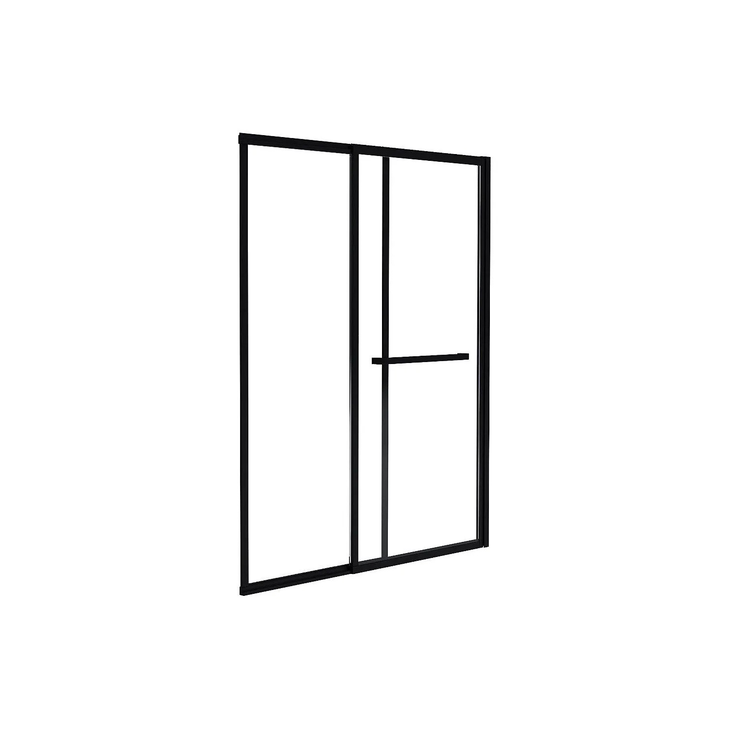 Vente-unique Duschabtrennung Waimea Transparent  Schwarz 120 cm